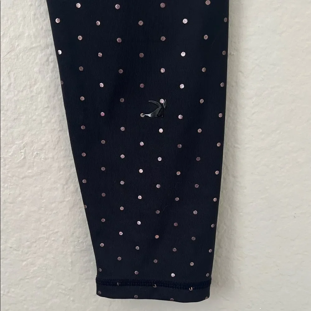 Like New! Glyder High-Waist Leggings Black with Metallic Silver dots in Size S